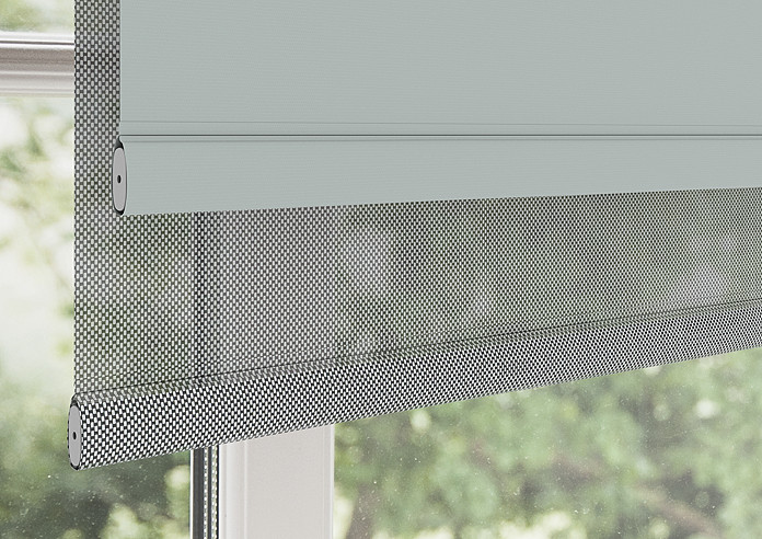 Rimini (Blackout), Grey & Optima Alto - Double Roller Blind - Image 4